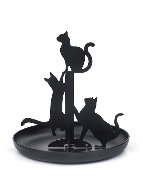 Joyero con figuras de gatos Kikkerland