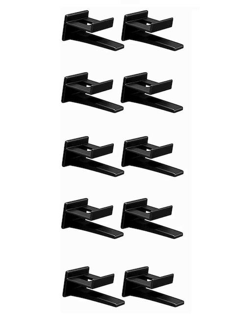 Perchero de pared de plástico 10 ganchos 1