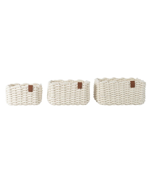 Set cesto multiusos de cuerda algodón 1
