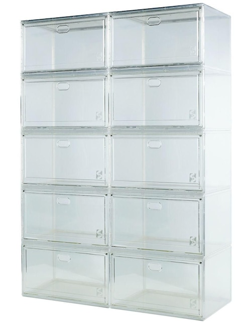Zapatera armable caja almacenadora Sneaker Game Shooter Box para 10 pares de zapatos