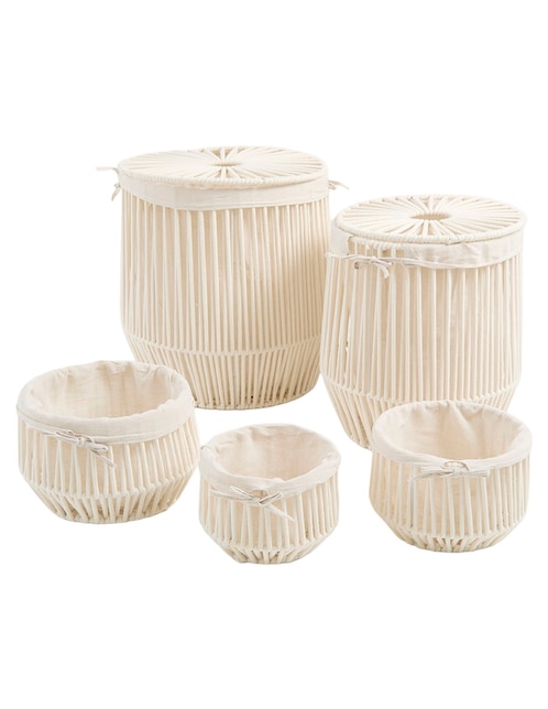 Set cesto multiusos de cuerda de algodón 1