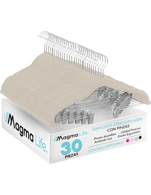 Set gancho multiple magma life sin familia "de" terciopelo 30 "piezas"