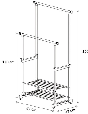 Rack de 2 compartimentos Heuman Brand Asia