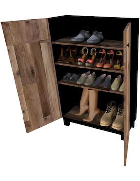 Zapatera Wilhem Muebles Dakota para 16 pares de zapatos adulto