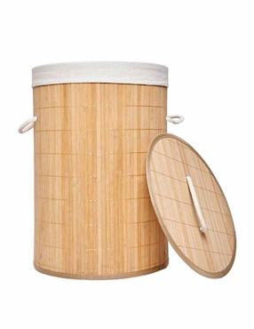 Cesto ropa y lavandería de bambú con asas Home Ideas