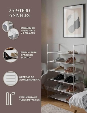 Zapatera Elly-Decor 12 pares de zapatos adulto