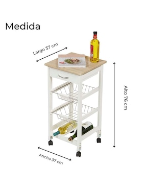 Carrito organizador Ellegance Houseware