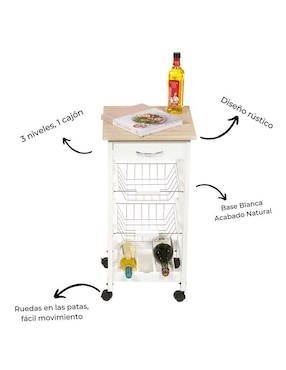 Carrito organizador Ellegance Houseware