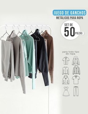Set gancho Ag Box Premium de metal 50 piezas