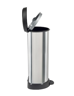 Bote de basura Keter Decobin push 40L de acero inoxidable