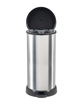 Bote de basura Keter Decobin push 40L de acero inoxidable