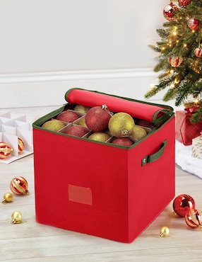 Caja con tapa Christmas Spirit Esferas Xmas cuadrado