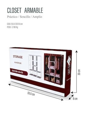 Armario portátil Andromeda Inc de aluminio