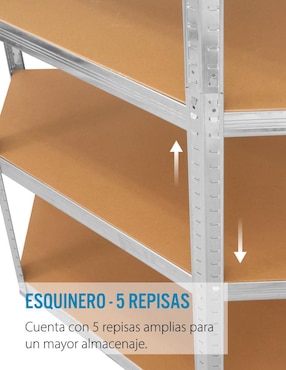 Estante de madera con metal Onof ESME-01