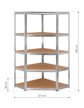 Estante de madera con metal Onof ESME-01