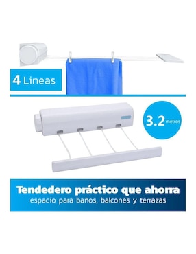 Tendedero plegable Bluelander de plástico
