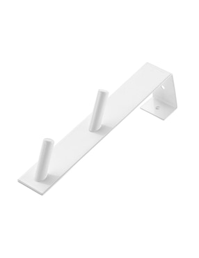 Percha de pared Rayen de acero inoxidable 2 ganchos