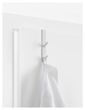 Percha de pared Rayen de acero inoxidable 2 ganchos