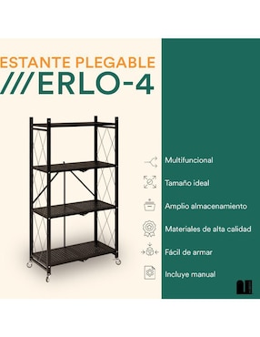 Rack de 4 estantes/compartimentos Mubson
