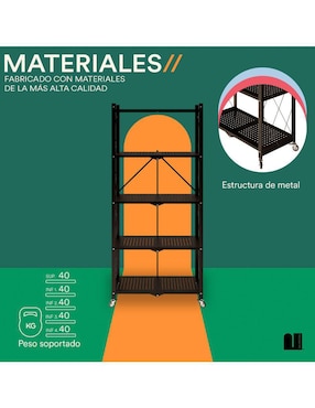 Rack de 5 estantes/compartimentos Mubson