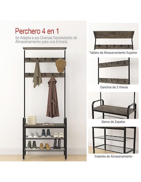Zapatera Furniturer Vinson para 9 pares de zapatos adulto