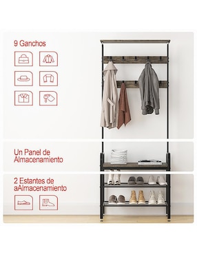 Zapatera Furniturer Vinson para 9 pares de zapatos adulto