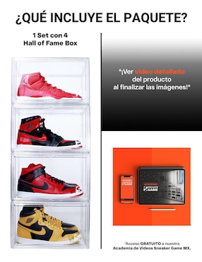 Zapatera Sneaker Game Hall of Fame para 4 pares de zapatos adulto