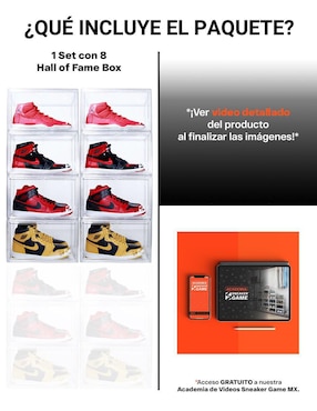 Zapatera Sneaker Game Hall of Fame para 8 pares de zapatos adulto