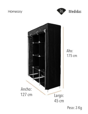 Armario portátil Homeasy Easy Shop CLOS-03 de polipropileno