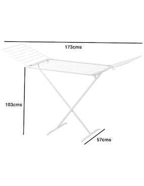 Tendedero plegable Proudco de plástico y metal