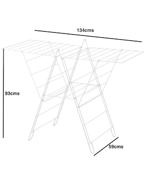Tendedero plegable Proudco de plástico y metal
