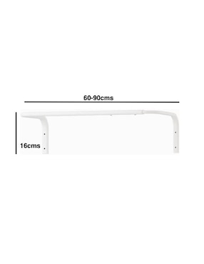 Perchero de pared Proudco de acero 2 ganchos