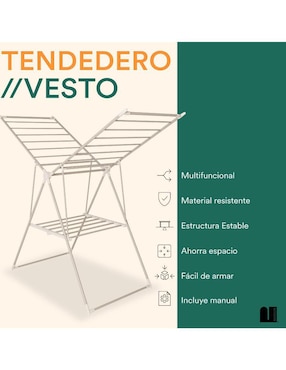 Tendedero portátil Mubson de acero inoxidable