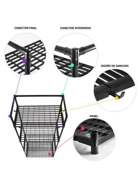 Rack de 4 compartimentos y 1 estante Ag Box