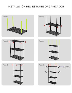 Rack de 4 compartimentos y 1 estante Ag Box
