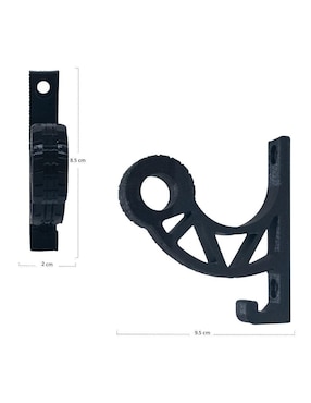Perchero de pared Impremli de plástico 5 ganchos