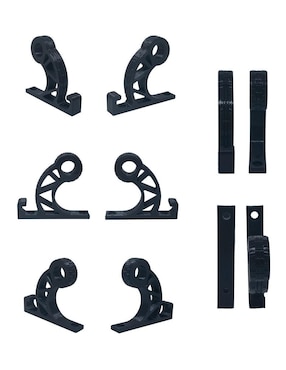 Perchero de pared Impremli de plástico 5 ganchos