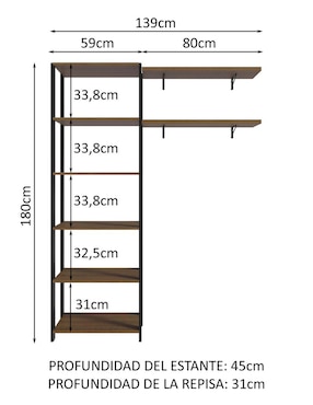 Estante de MDP Madesa MDLA0200017K