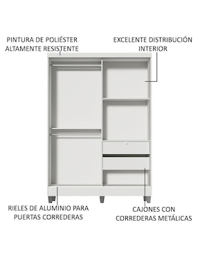 Ropero Madesa Luke 104409ACP de MDP