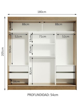 Ropero armable Madesa reno 10956E1E