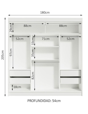 Ropero armable Madesa Reno 1095091E