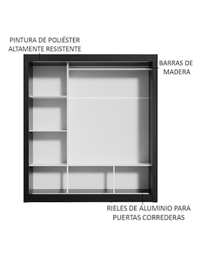 Ropero armable Madesa Monaco 10938N