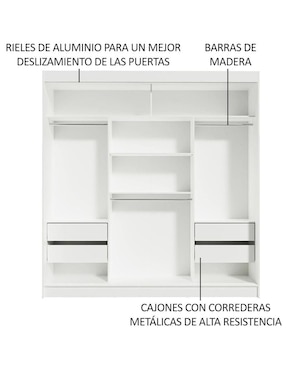 Ropero Madesa Reno 10959B de MDP