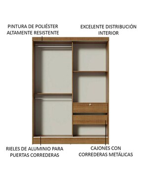 Ropero armable Madesa Luke 10445ZA de MDP