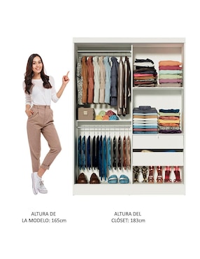 Ropero armable Madesa Luke 104409A1E de MDP