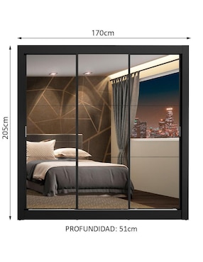 Ropero Madesa Monaco 10938n3e de MDP