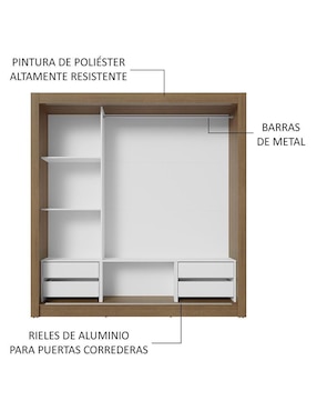 Ropero Madesa Sublime Plus 11937K2E4G de MDP