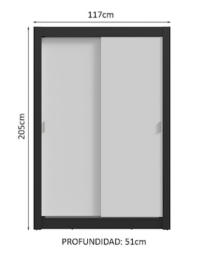 Ropero Madesa Vivare 1194772G de MDP
