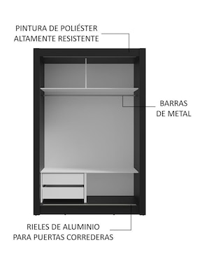 Ropero Madesa Vivare 11948N2E2G de MDP