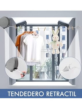 Tendedero retráctil Wünd de plástico y metal